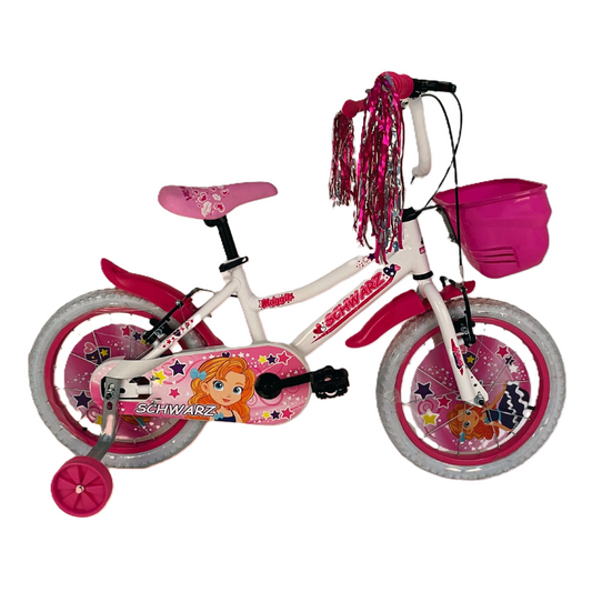 Schwarz Maggie 16 Jant V Fren Çocuk Bisikleti (Beyaz-Pembe)