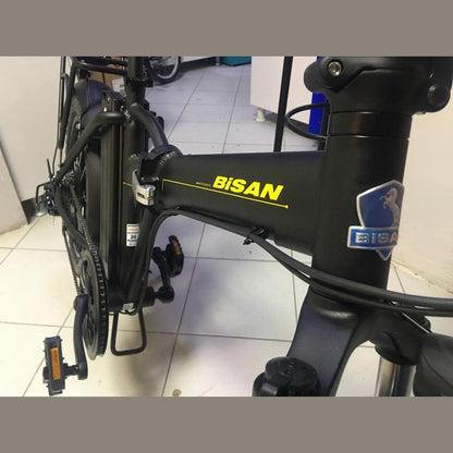 Bisan E-Folding F2 Elektrikli Katlanır Bisiklet (Siyah-Sarı)